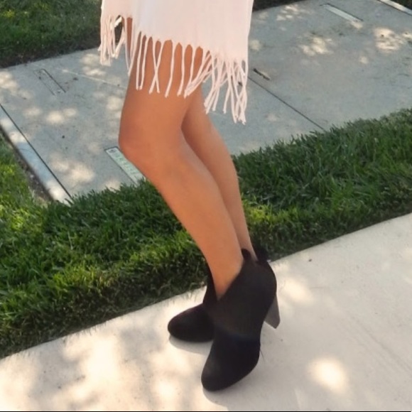 Western Perforated Genuine Leather Ankle Boots - Picture 6 of 8